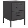 vidaXL Bedside Cabinets 2 pcs Black 36x39x50.5 cm Steel