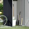 vidaXL Garden Firewood Shed Anthracite 245x98x159 cm Galvanised Steel