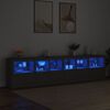 vidaXL Sideboard with LED Lights Black 283x37x67 cm