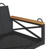 vidaXL Swing Bench Black 109x62x40 cm Poly Rattan