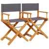 vidaXL Folding Director Chairs 2 pcs&nbsp;Dark Grey Fabric
