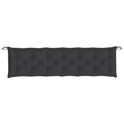 vidaXL Garden Bench Cushions 2pcs Black 200x50x7cm Oxford Fabric