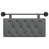 vidaXL Hanging Headboard Wall-mounted Dark Grey 100 x 55 x 7 cm Fabric