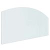 vidaXL Fireplace Glass Plate Transparent 120 x 60 cm Glass
