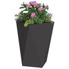 vidaXL Planter 2 pcs Black 50 x 50 x 75 cm Steel