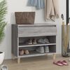 vidaXL Shoe Cabinet Grey Sonoma 70x36x60 cm Engineered Wood