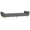 vidaXL 2-Seater Sofa Bed with Footstool Dark Grey Fabric