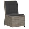 vidaXL 5 Piece Garden Lounge Set with Cushions Grey Poly Rattan