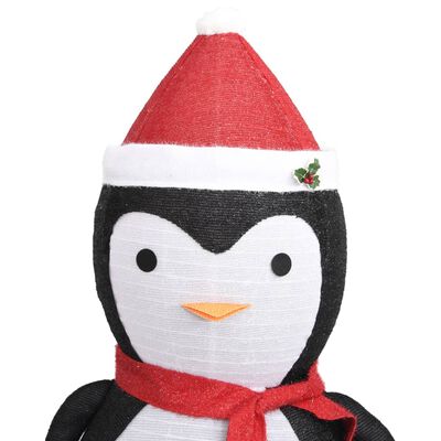 vidaXL Decorative Christmas Snow Penguin Figure LED Luxury Fabric 180cm