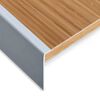 vidaXL F-shape Stair Nosings 15 pcs Aluminium 90 cm Silver