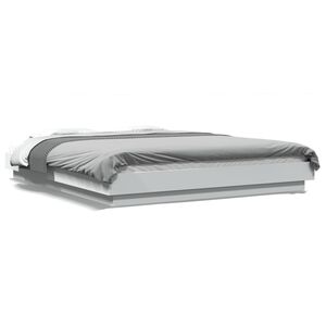 vidaXL Bed Frame with LED Lights without Mattress White 150x200cm