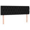 vidaXL Headboards Black 160x7x78/88 cm Fabric