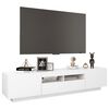 vidaXL TV Cabinet with LED Lights High Gloss White 180x35x40 cm