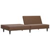 vidaXL 2-Seater Sofa Bed Brown Faux Leather