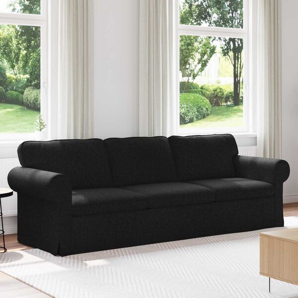 vidaXL Sofa Black Overall dimensions: 245 x 82 x 80 cm (W x D x H)
