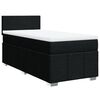 vidaXL Box Spring Bed with Mattress Black King Single Fabric