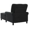 vidaXL Chaise Lounge with Cushion Black 91 x 157 x 91 cm Velvet