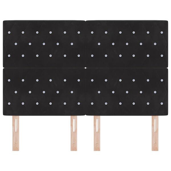 vidaXL Headboard Black 160 cm Velvet