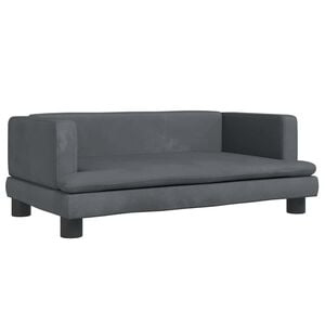vidaXL Dog Bed Dark Grey 80x45x30 cm Velvet