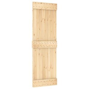 vidaXL Sliding Door NARVIK Natural and Black 70 x 210 cm (152.5 cm)