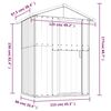 vidaXL Garden Shed Anthracite 126x97.5x177 cm Galvanised Steel