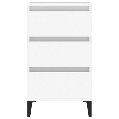 vidaXL Bedside Cabinet White 40x35x70 cm Engineered Wood