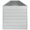 vidaXL Garden Raised Bed 480x80x77 cm Galvanized Steel Silver
