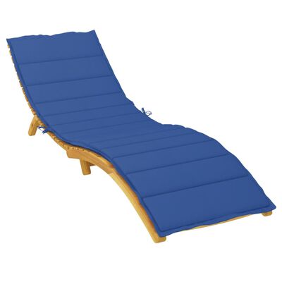 vidaXL Sun Lounger Cushion Royal Blue 200x70x3cm Oxford Fabric