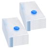 vidaXL Vacuum Travel Bag | Set of 20 | Transparent with blue touches | Plastic