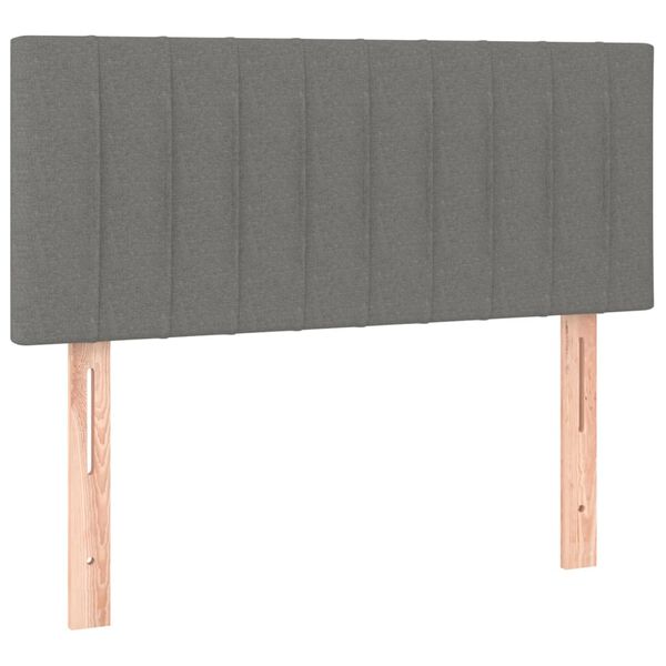 vidaXL Headboard Dark Grey 100x5x78/88 cm Fabric
