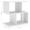 vidaXL Bedside Cabinet White 50x30x51.5 cm Engineered Wood