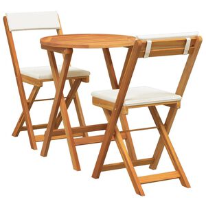 vidaXL Garden Dining Set 3 pcs Oil Natural Solid Acacia Wood