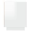 vidaXL Bedside Cabinet High Gloss White 44x35x45 cm Engineered Wood