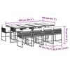 vidaXL 9 Piece Garden Dining Set with Cushions Beige Poly Rattan