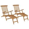 vidaXL Deck Chair | Teak | Fine sanded teak hardwood with water-based finish