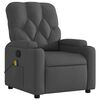 vidaXL Massage Recliner Chair Dark Grey Fabric