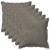 vidaXL Cushion with Pillow HOUTEN 6 pcs Light Grey Velvet