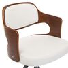 vidaXL Swivel Dining Chairs 4 pcs White Bent Wood and Faux Leather