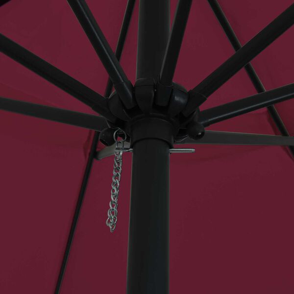 vidaXL Garden Parasol Red and Black 395 x 395 x 245 cm