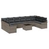 vidaXL Garden Sofa Set 11 pcs Grey Poly Rattan