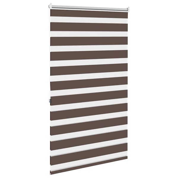vidaXL Zebra blind 80.9x175 cm Fabric Width 76.7 cm coffee