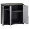 vidaXL Garden Storage Cabinet with 2 Shelves Black and Grey