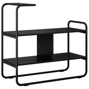 vidaXL Console Table Black Oak 80 x 35 x 75 cm Engineered Wood