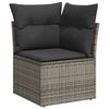 vidaXL 6 Piece Garden Sofa Set with Cushions Grey Poly Rattan