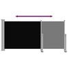 vidaXL Patio Retractable Side Awning 120 x 300 cm Black