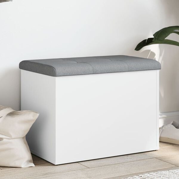 vidaXL Storage Bench White 62x42x45 cm Engineered Wood