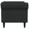 vidaXL Chesterfield Sofa Chair Black Fabric