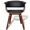 Modern Artificial Leather Wood Dining Chair 6 pcs