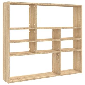 vidaXL Wall Shelf | Sonoma oak | Engineered wood | Medium | Wall mounting