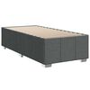 vidaXL Box Spring Bed with Mattress Dark Grey King Single Fabric